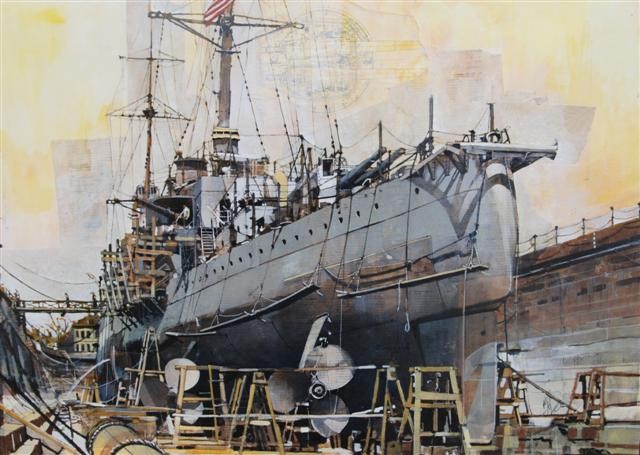 'Cruser on Dry Dock' by artist Malcolm Cheape